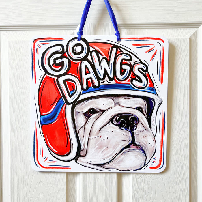 Go Dawgs, Home Malone art, New Orleans art, Georgia, Louisiana Tech, Football Mascot, College Football, Fall, Housewarming, Bulldog