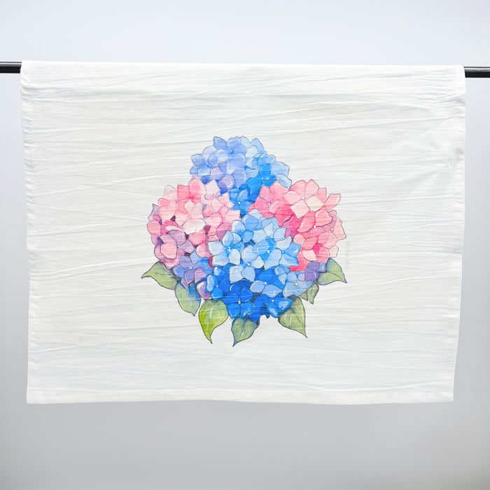 Hydrangea Towel, Home Malone, New Orleans Art, Spring flowers, Summer flowers, garden towel, floral towel