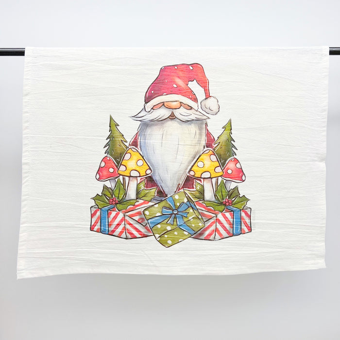 Santa Gnome Christmas Towel, Home Malone, New Orleans art, Merry Christmas, Ho Ho Ho, Christmas Wonderland Santa, Holiday gift, Holiday Towel
