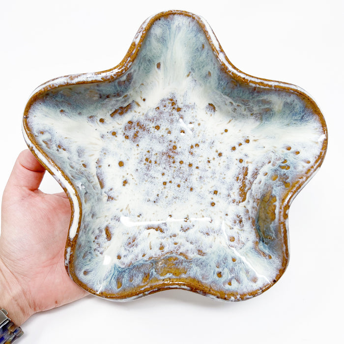Wavy Dip Bowl: Blue Oyster Glaze