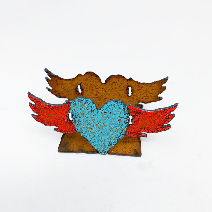 Metal Card Holder: Winged Heart