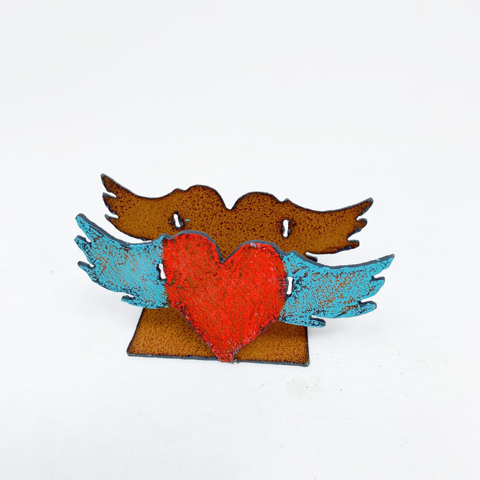 Metal Card Holder: Winged Heart