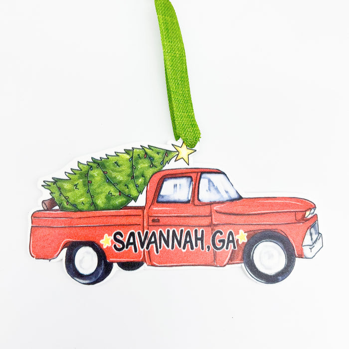 Savannah Christmas Tree Truck Ornament - ONLINE EXCLUSIVE