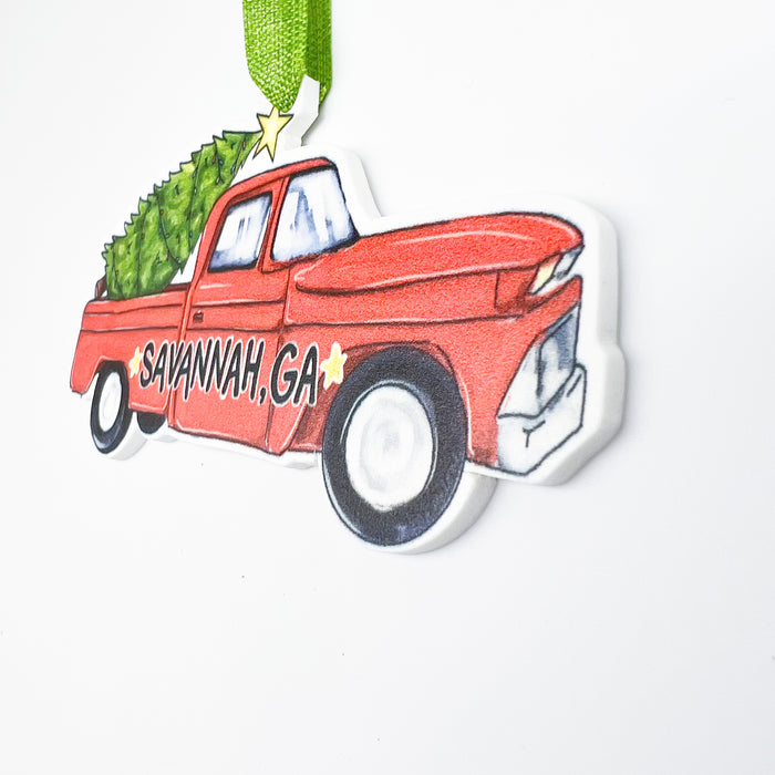 Savannah Christmas Tree Truck Ornament - ONLINE EXCLUSIVE
