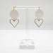 Lightweight white leather jewelry accessory with heart detail, gift for mom, wedding jewelry
