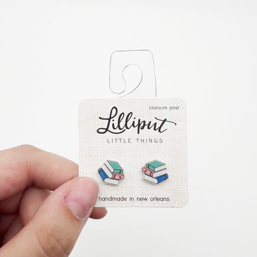 Small handmade colorful book lover earrings, jewelry, accessories, booktok, gift for the book lover