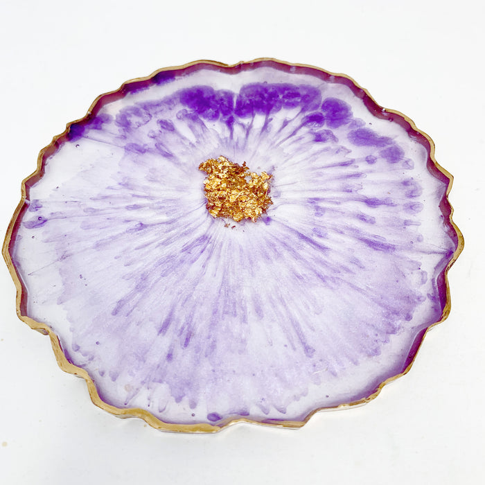 Geode Coasters: Lavender
