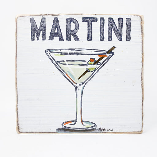 Home Malone Wood Cocktail Art Martini Kitchen Sign