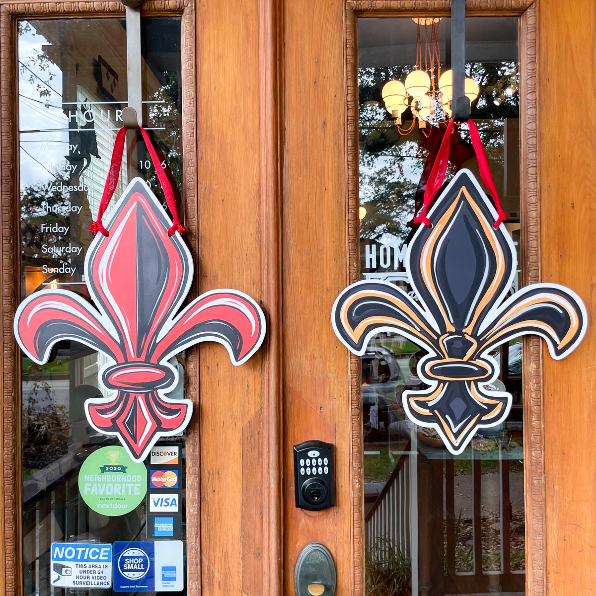 Double Sided FDL Door Hanger: LSU/Saints — Home Malone