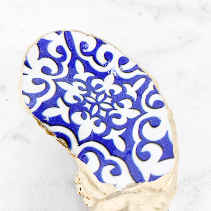 Oyster Wine Stopper: Moroccan Blue
