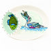 Cute Handpainted Louisiana Pelican and Southern Fish Chip and Dip Party Platter