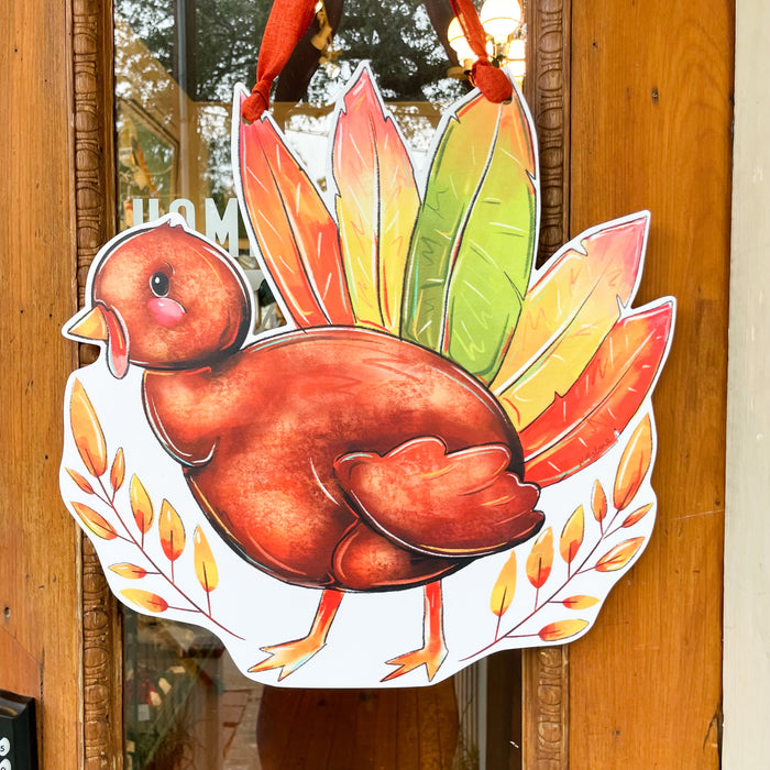 Fall Thanksgiving Turkey Door Hanger Pretty New Orleans Home Malone