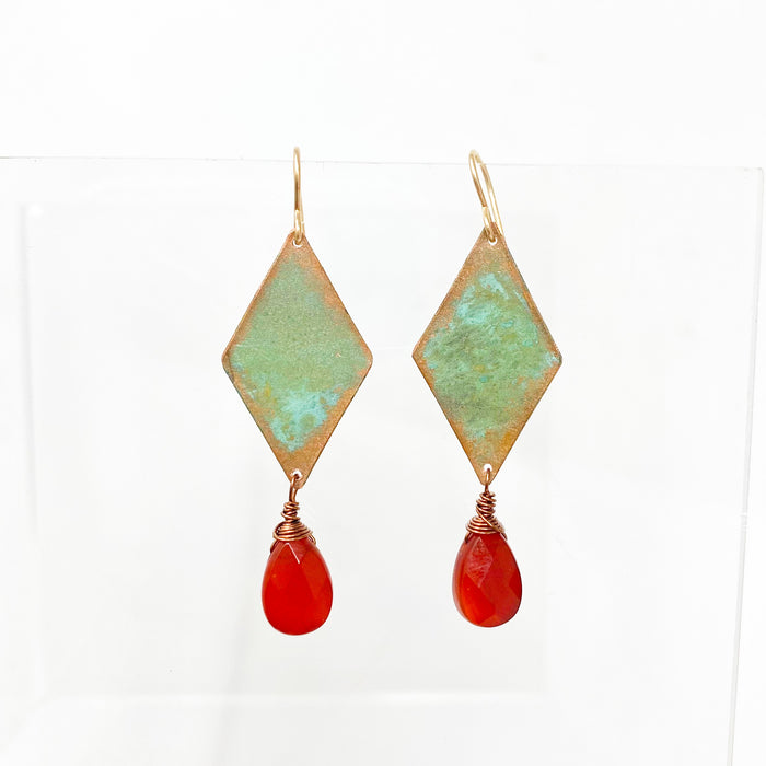 Copper Agate Earrings