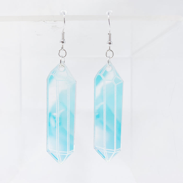 Iridescent Crystal Dangle Earrings