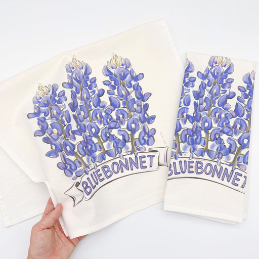 Bluebonnet, flower, Texas flower, kitchen towel, Home Malone, Local Life Linens