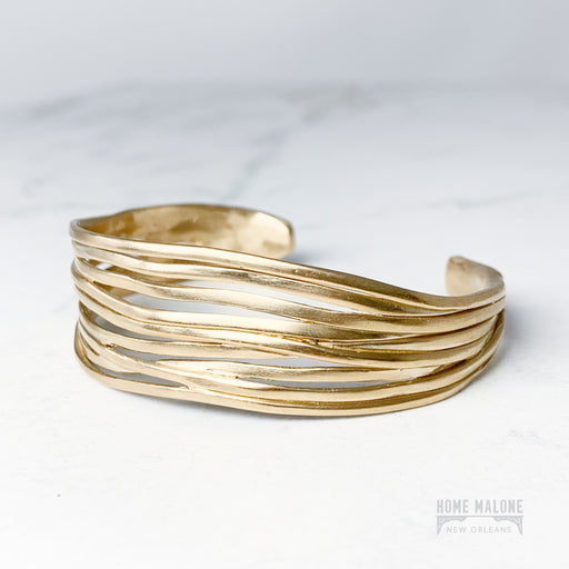 Mimosa Handcrafted Brass Loblolly Pine Cuff // Made in Baton Rouge Louisiana // Mother's Day Gift Guide