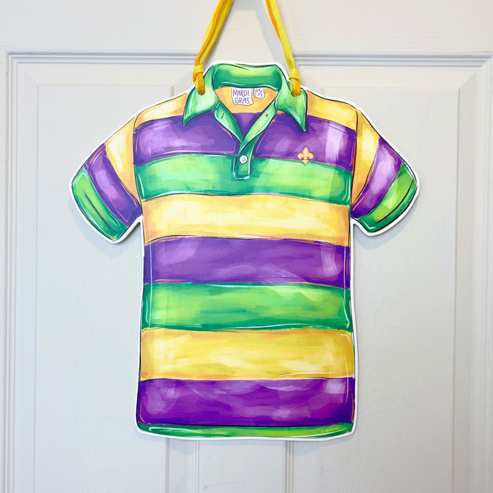 Double Sided Mardi Gras / Fest Shirt Door Hanger