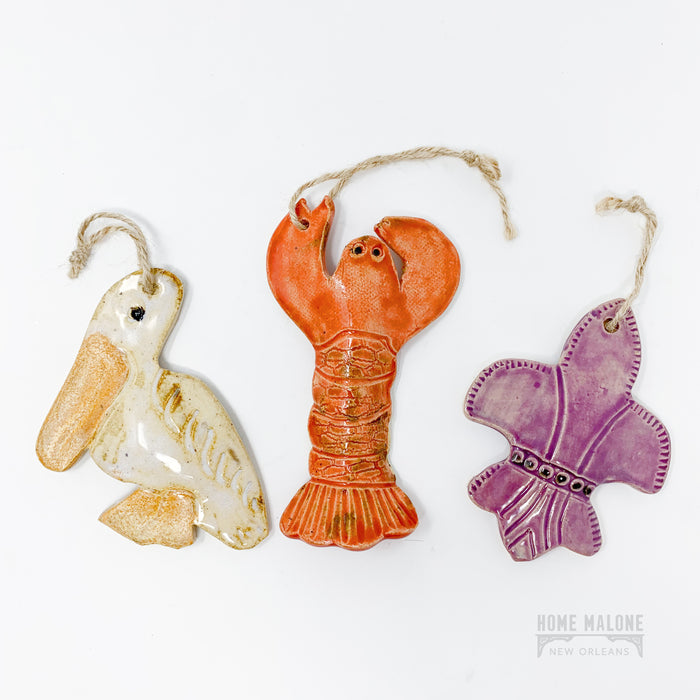 Ceramic Crawfish Ornament