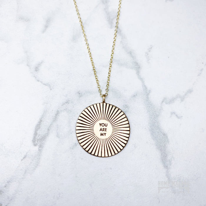 Buy Hidden Message You Are My Sunshine Gold Sunflower Necklace You Are My  Sunshine Sunflower Locket Message 925 Pave Gold Sunshine Necklace Online in  India - Etsy