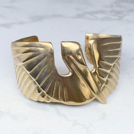 Mimosa Handcrafted Baton Rouge Pelican Cuff // Womans + Mens Everyday Accessories // Southern Louisiana State Bird // New Orleans, LA