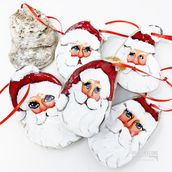 Santa Claus Oyster Shell Ornament