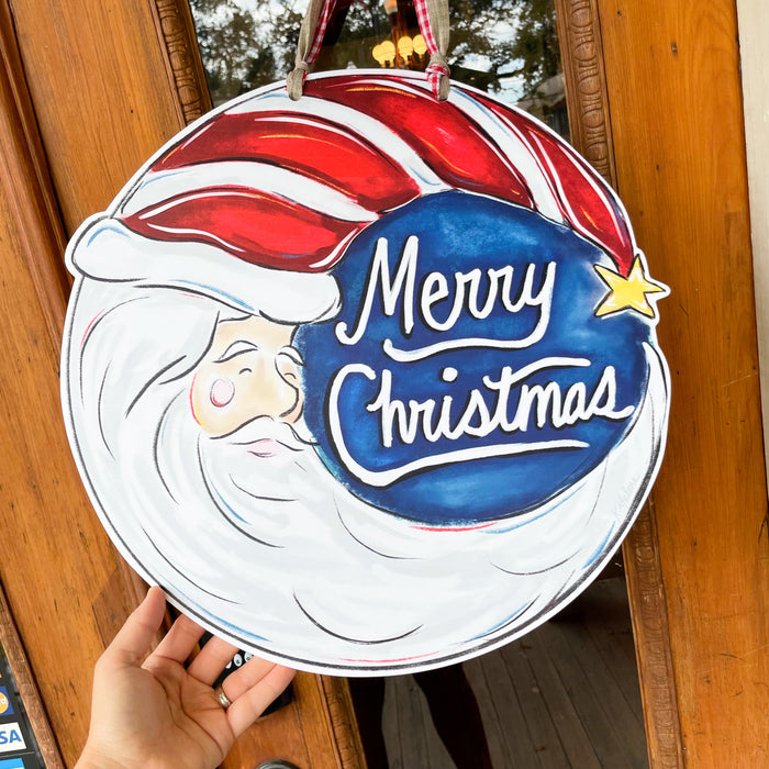 Santa Moon Door Hanger - Darker Skin - LOW STOCK