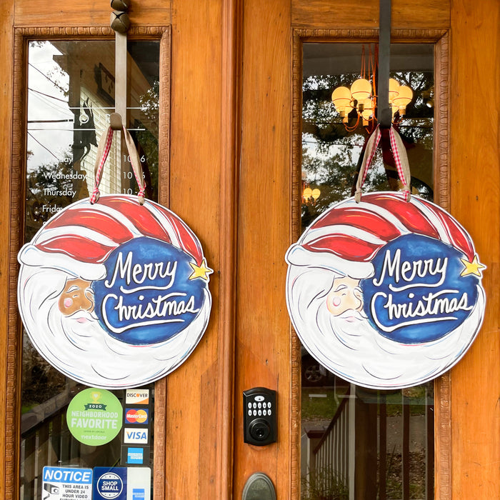 Santa Moon Door Hanger - Darker Skin - LOW STOCK