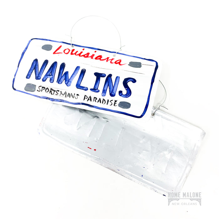 NAWLINS License Plate Ornament