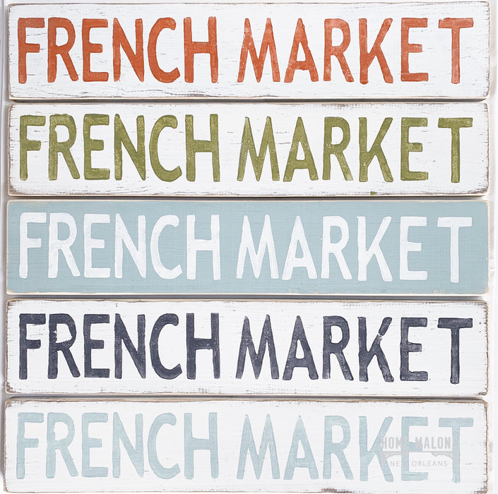 French Market Wood Sign