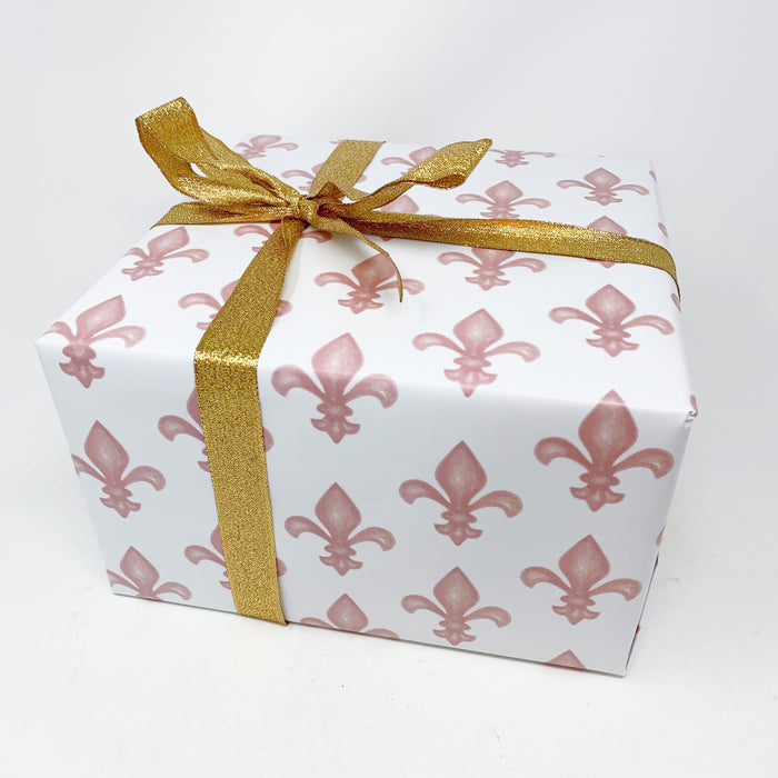 Pink Fleur De Lis Gift Wrap