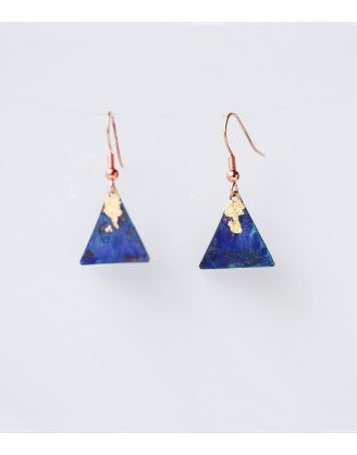 Gilded Triangle Earrings