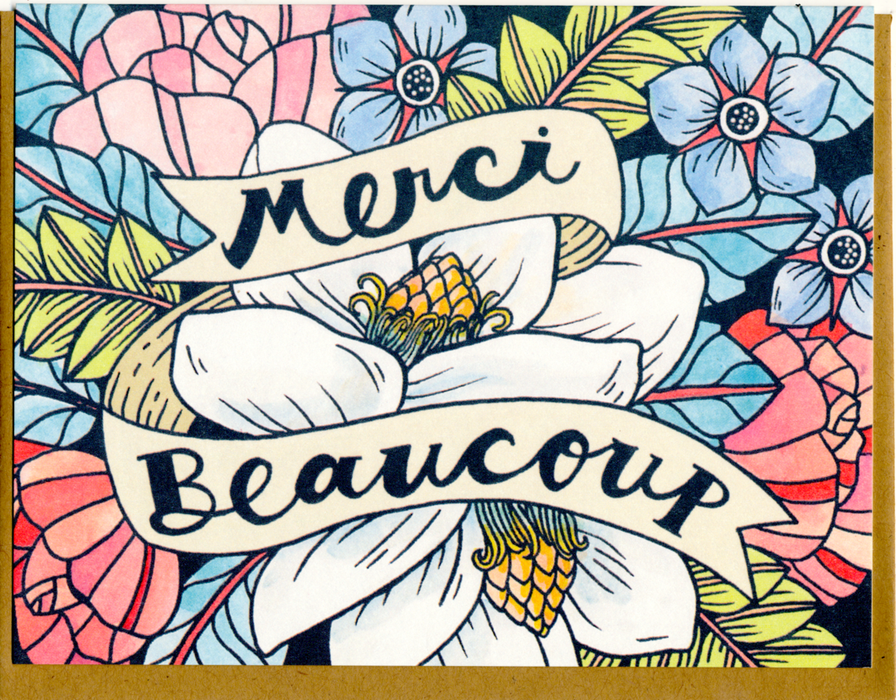 Merci Beaucoup Card - Top Rated Thank You Card & Gifts in New