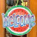 Home Malone Watermelon Welcome Door Hanger Made In USA