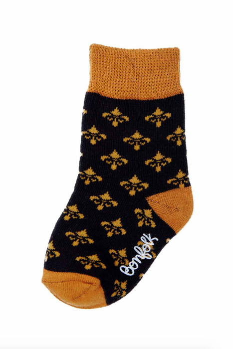 Bonfolk Baby Socks - Black & Gold