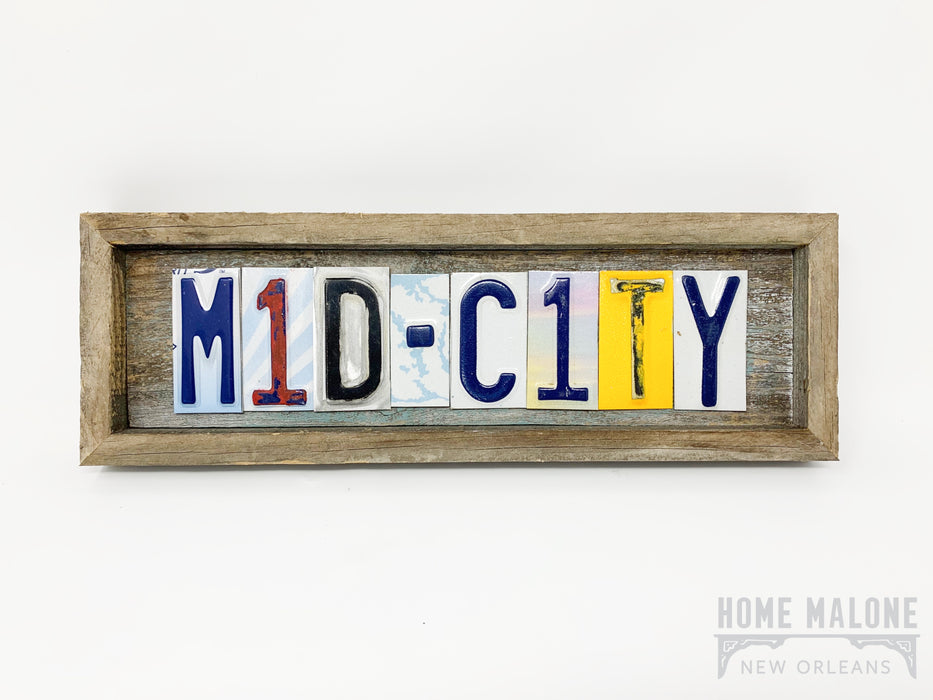 Mid City License Plate Art