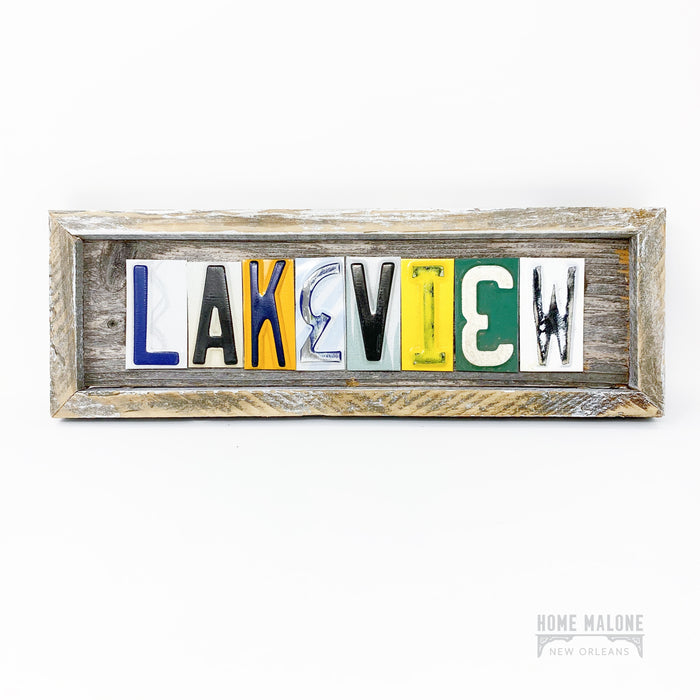 Lakeview License Plate Art