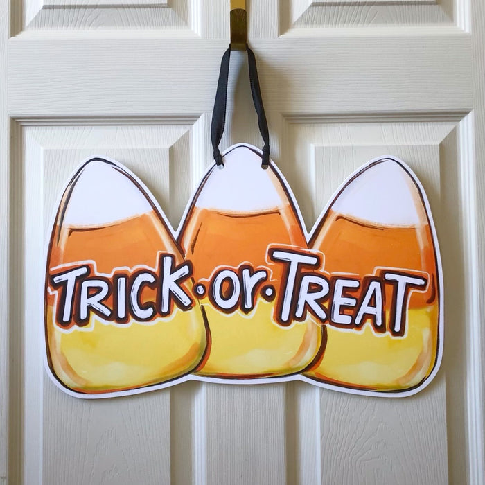 Trick or Treat, Candy Corn, Home Malone, New Orleans Art, Halloween, All Hallows Eve, Fun Door Decor, Spooky Door