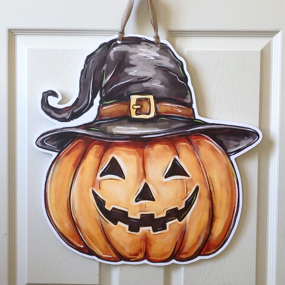 Jack-O'-Lantern Door Hanger, Halloween Jack-O'-Lantern, Home
