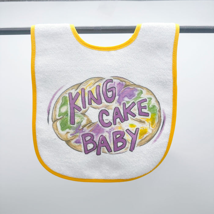 Bright King Cake Baby Bib