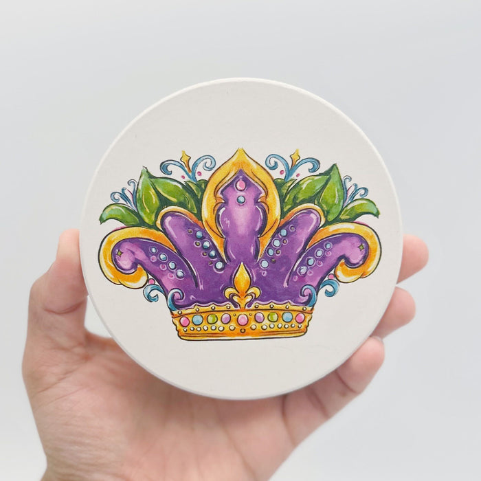 Carnival Queen Crown Round Coaster